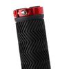 Rubber NOn Slip Bike Handle Bar Grips with Unilateral Metal Lock (red)