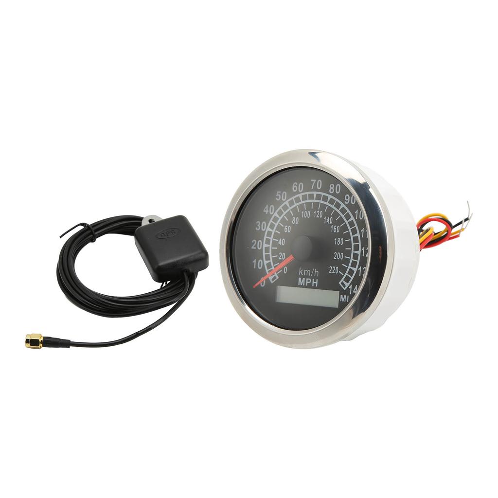 85mm GPS Speedometer Digital 220km H 0‑140MPH IP67 Waterproof Red Backlight 9‑32V Universal Odometer for Car Boat