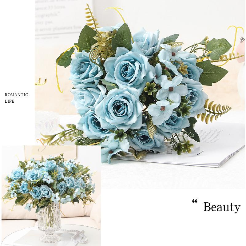 2PCS Artificial flower bouquets, artificial roses, high-end artificial flower bouquets.