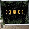 VIKAMA Moonphase Constellation Tapestry, Bohemian Starry Sky Wall Hanging, Celestial Wall Decor for Bedroom Dorm, Aesthetic Home