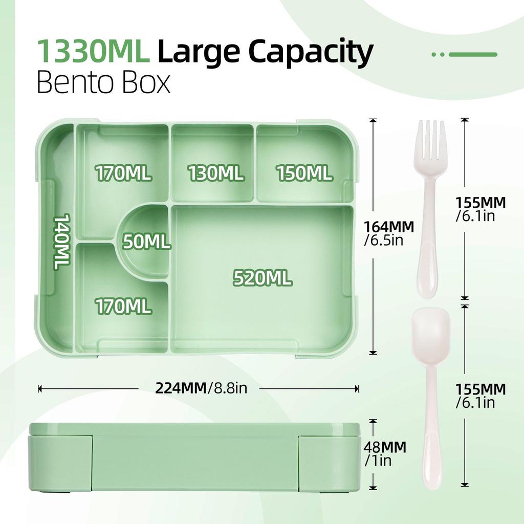 Portable Heated Bento Lunch Box for Kids and Students