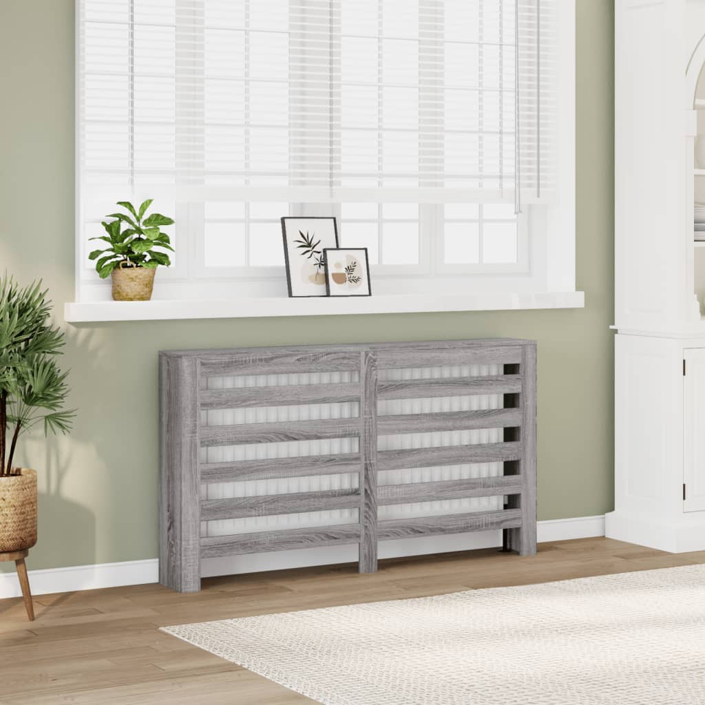 Radiator Cover Grey Sonoma 149 x 20 x 82 cm Particleboard