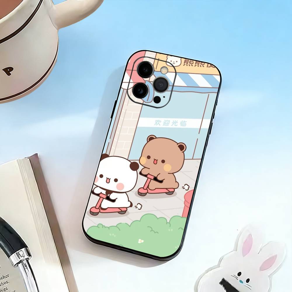 Cute BuBu-DuDu Du  Phone Case For iPhone 17,16,15,14,13,12,11 Plus,Pro Max,XS,Soft Silicone Black Cover