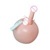 Inflatable Sex Position Aid Ball with Dildo – Female Masturbation Support Ball Free Stable Hip & Back Support Couples, Portable Travel Adult Toy