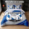 Canterbury-Bankstown Bulldogs Design Bed Bedding Set 1 Duvet Cover + 2 Pillowcases Soft Breathable Household Bed Linens