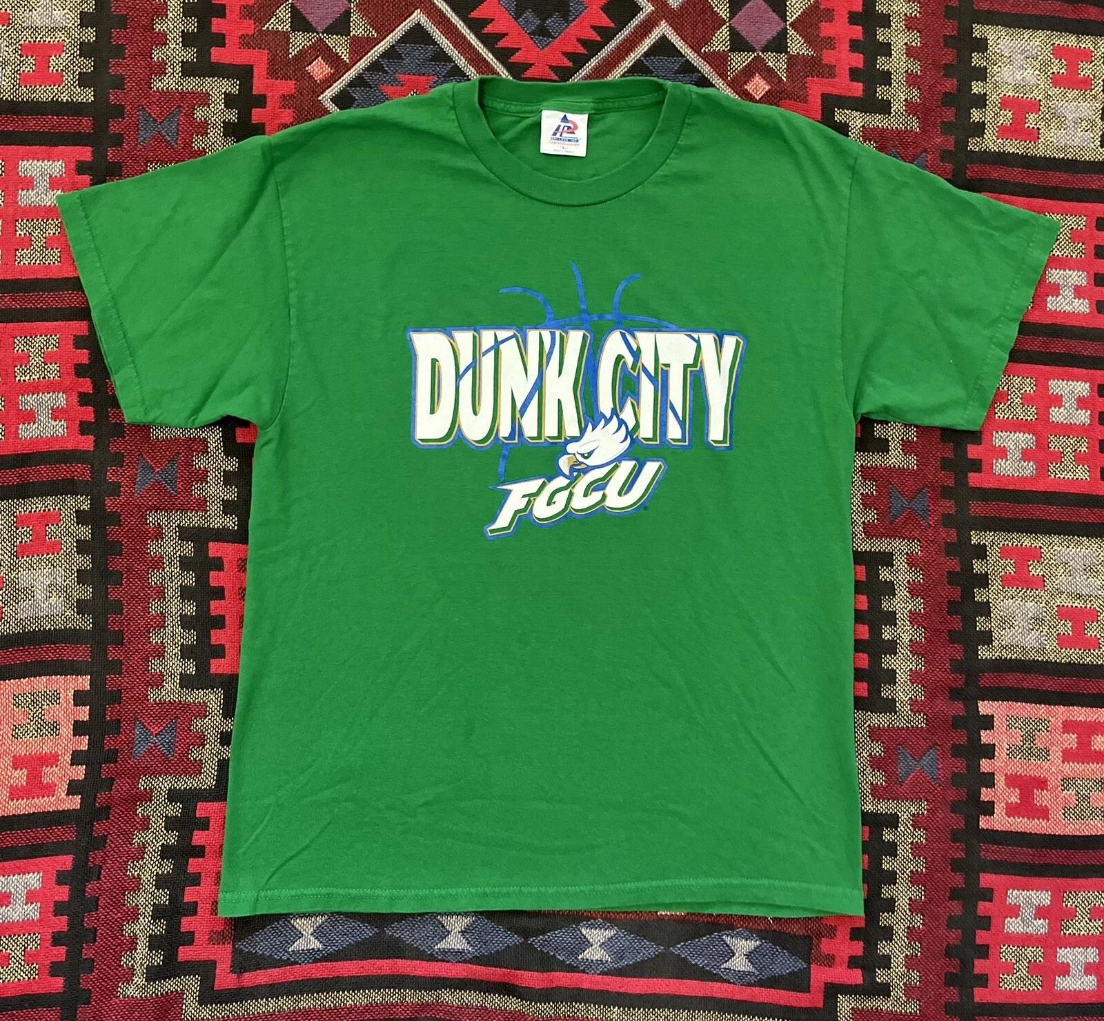 FGCU Florida Gulf Coast Shirt Dunk City Eagles Green Large Men’s NCAA Basketball XL