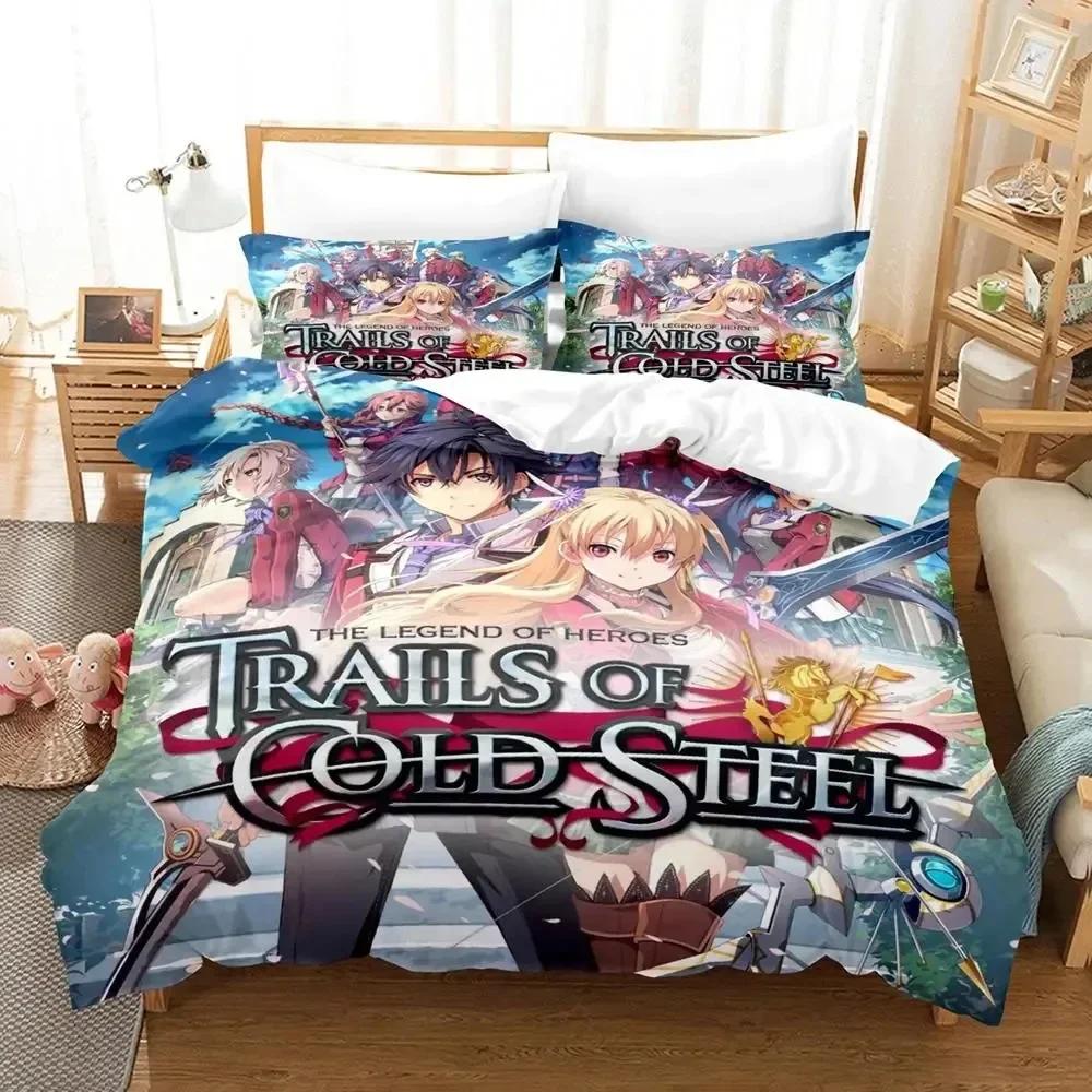 3D Print Anime Legend Of Heroes Comfortable Duvet Quilt Cover Pillowcase Bedding Set Children Bedroom Decoration Home Textile