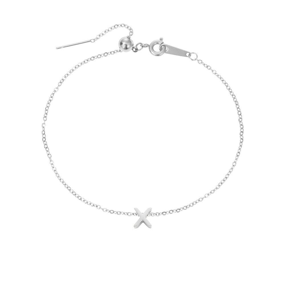 Gold-Plated Titanium Steel DIY Name Bracelet for Women – Versatile, Elegant Gift Jewelry