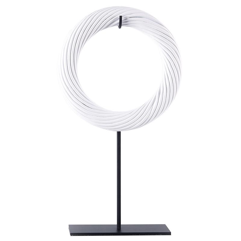 Modern Chinese Twisted Wire Ring Ornament - Creative Living Room Decor