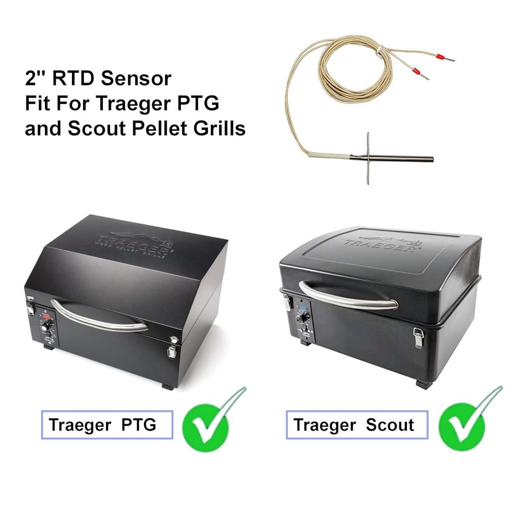 2 inch Rtd Temperature Sensor Replacement Parts KIT0225 for Traeger PTG & Scout Portable Pellet Grill