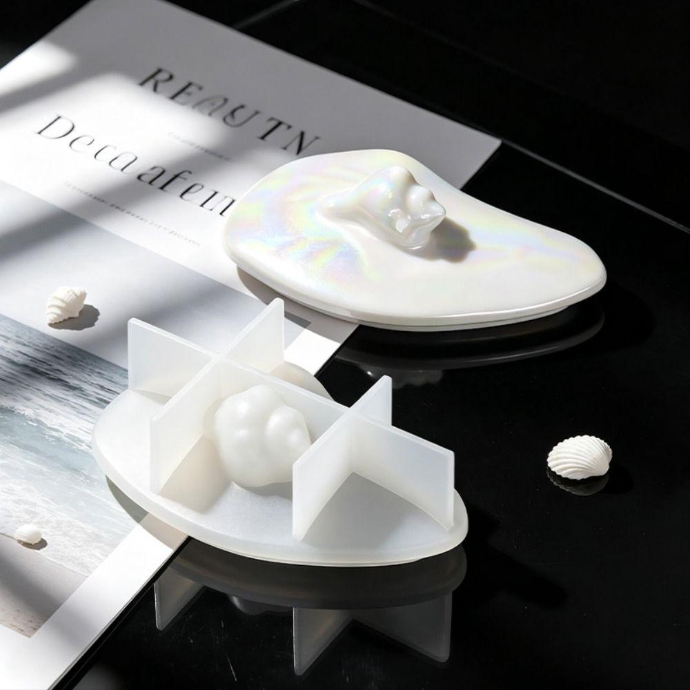 Non-Stick Plaster Silicone Mold Silicone Mold DIY Candle Mold Seashell Storage Container Mold