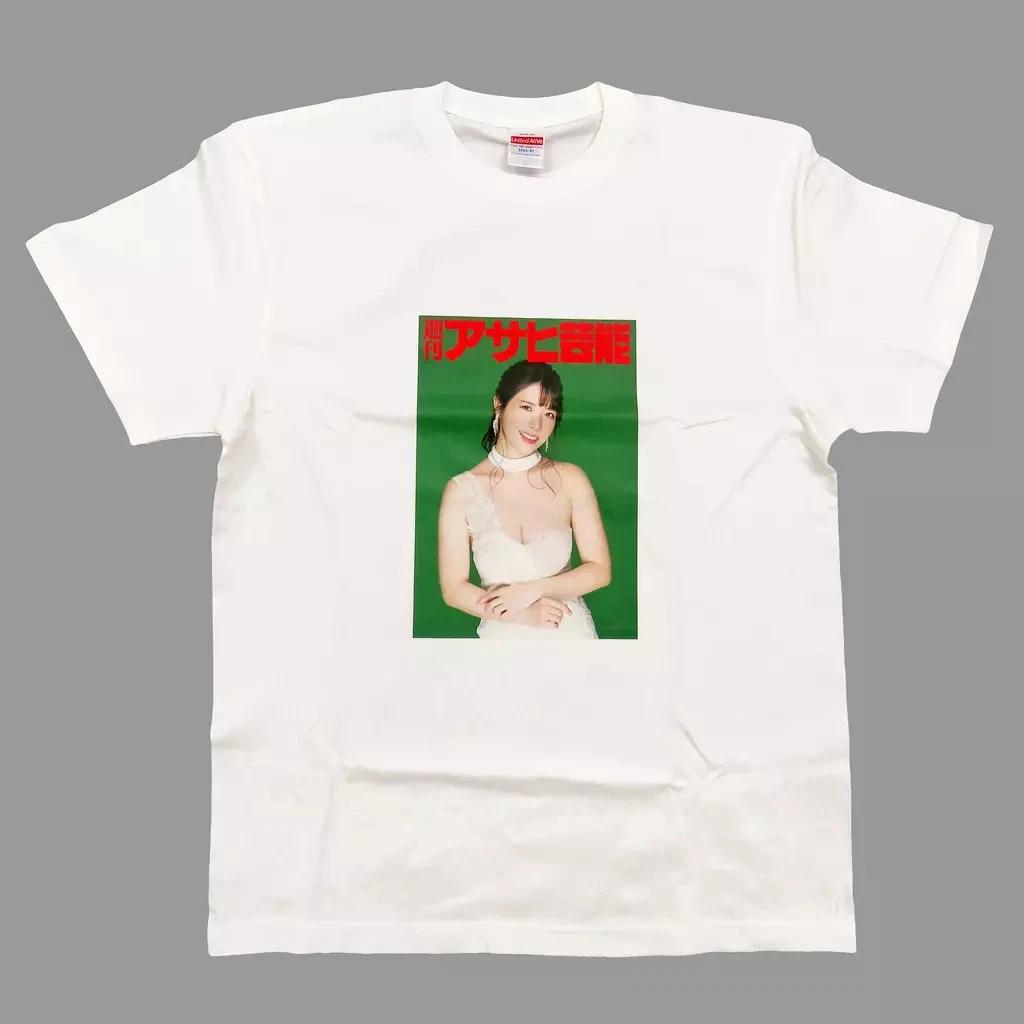 Tokuma Shoten Weekly Asahi Geino Eriko Sayo Cover T-T-Shirt White L 2024 New XL