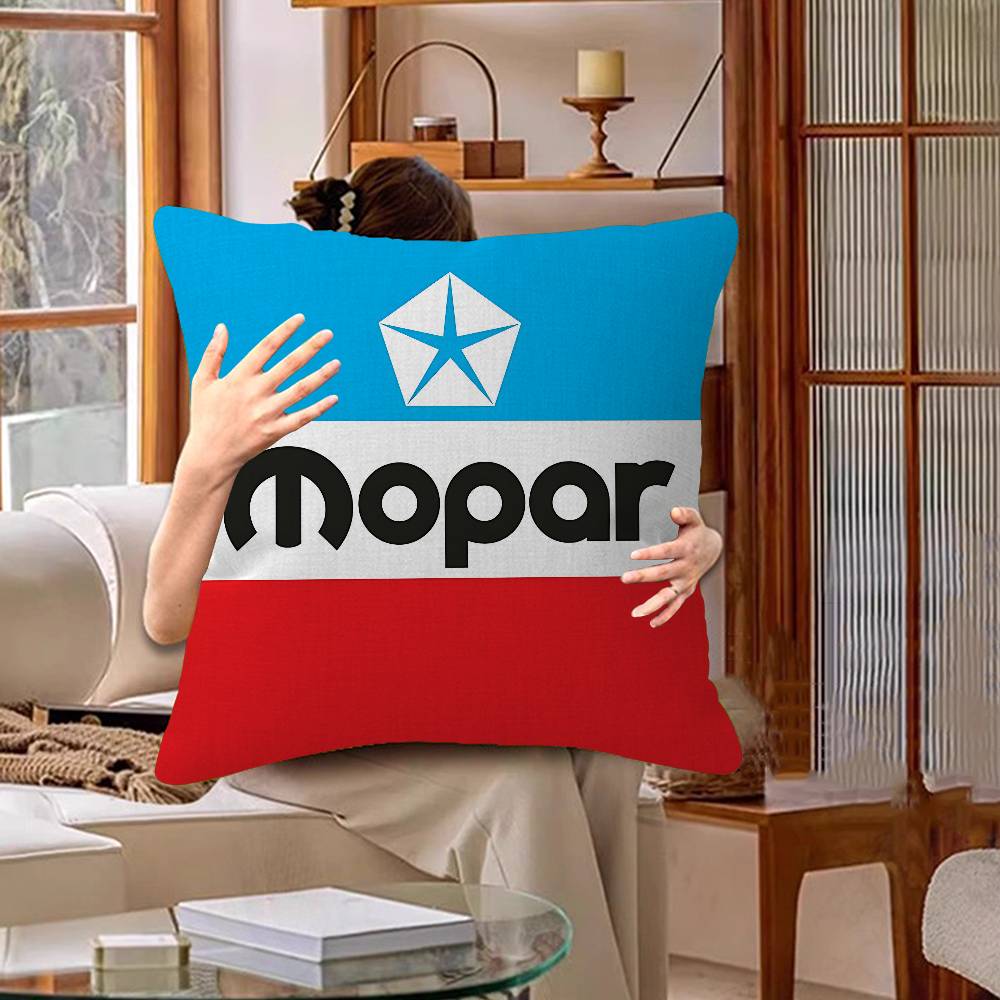 M-Mopar Pillow Covers Cartoon Sofa Decorative Home Double-Sided Printing Short Plush Cute Cushion Cover