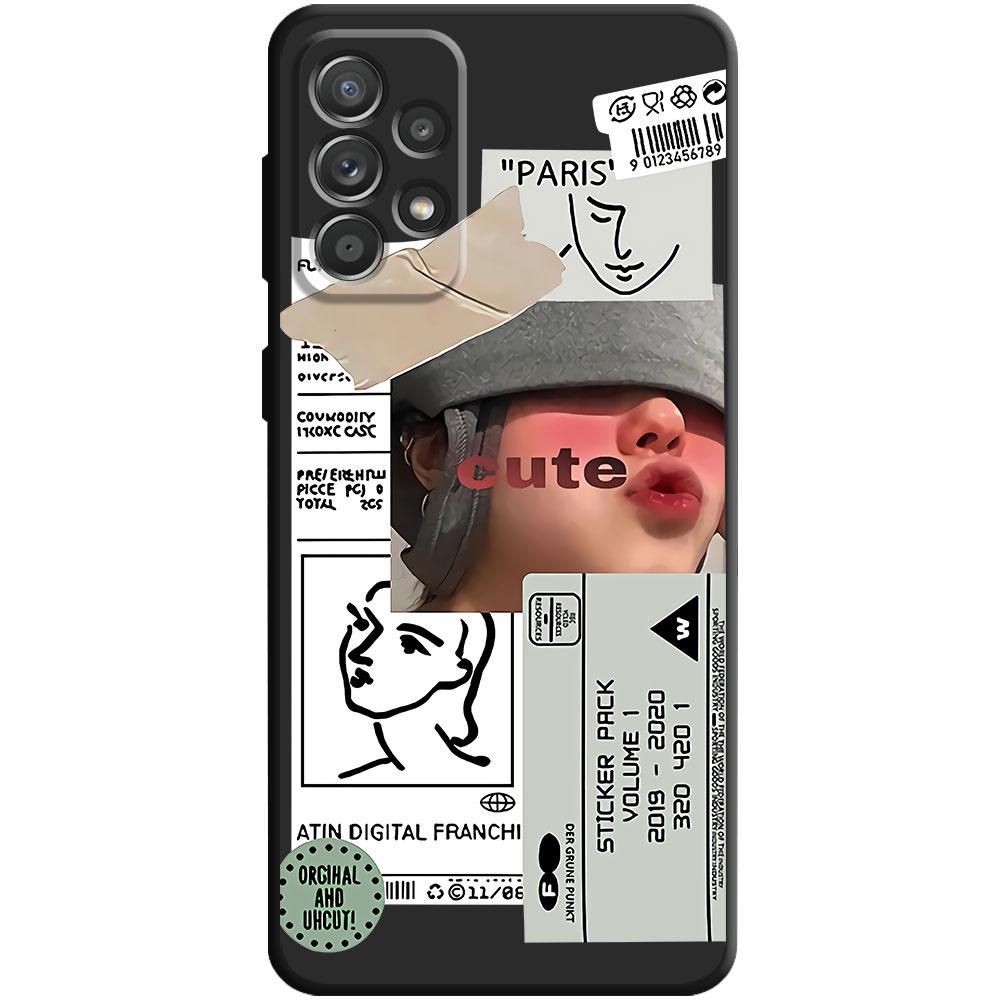 Case for Samsung Galaxy A71 A32 A53 A32 A51 A13 A21s A12 A50 A52 4G 5G A02s Celular Street Punk Design Black Original Fashion