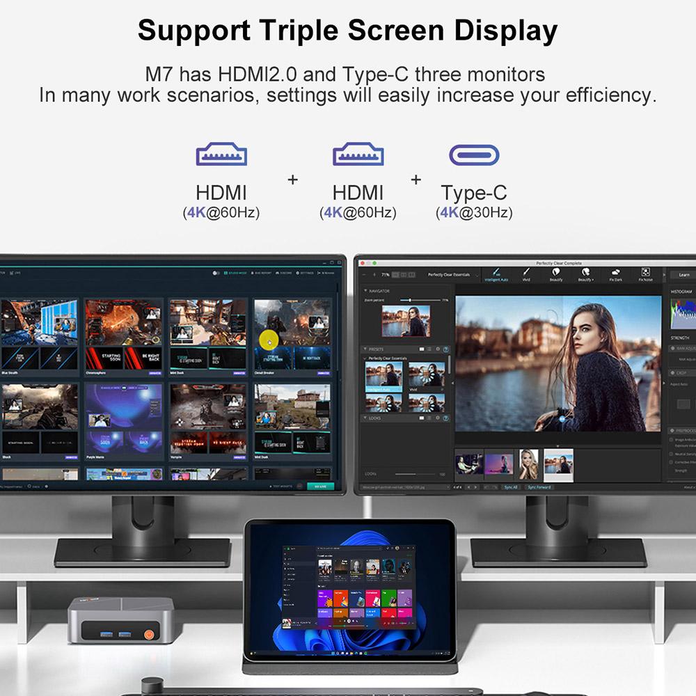 Mini PC  Ninkear M7  16G+512G SSD AMD 7430U  AMD Radeon Graphics Windows 11 PRO