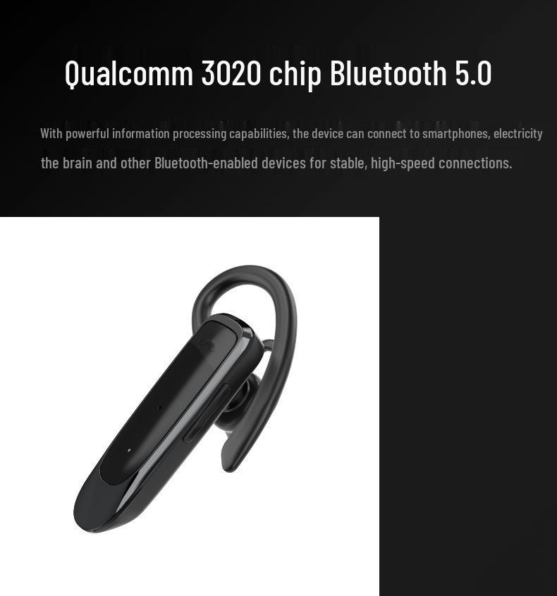 K30 Wireless Bluetooth Clip-on Earphones with Noise Reduction & Voice Call Support