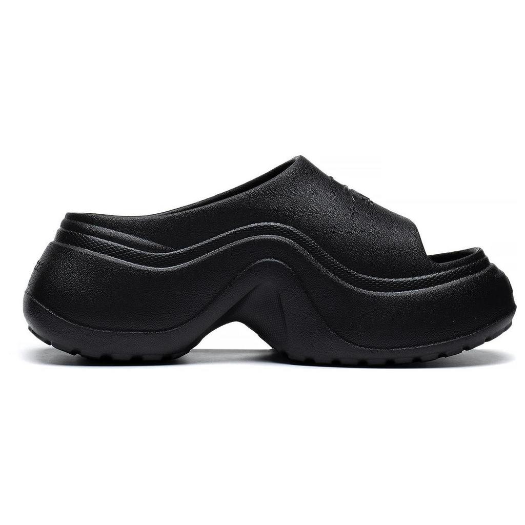 Li Ning Sports Trendy Collection Slip Resistant Abrasion Resistant Sports Slippers Women's Black AGAU002-5