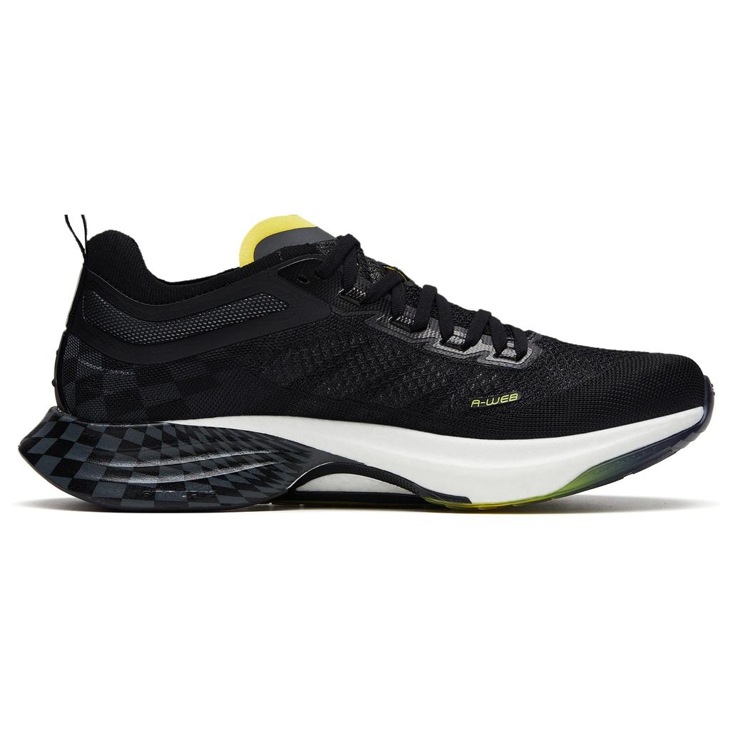 Anta Mach Pro Cushioning Slip Resistant Low Top Running Shoes Men's Black Gray 112325584S-9