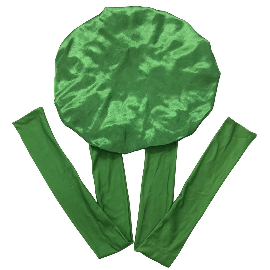New Arrivals Custom Logo Elastic Long Ties Single Layer Bonnets and Satin Wraps