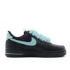 Nike Air Force 1 Eisblau Schwarz Krieger Abriebfest Rutschfest Niedrig geschnitten Skateboard-Schuhe Unisex Schwarz Blau CW2288-001(Team1039-)