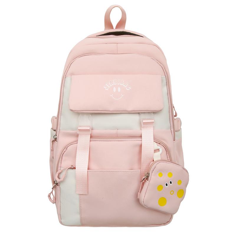 Schoolbag Fashion Casual Student Backpack Women's Popular Large Capacity Junior High School Student School Bag Girls Commuter Simple Backpack