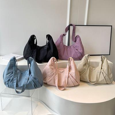 Wasserdichte Nylon Croissant Tasche Schultertasche Yogatasche Kurztrip Tasche Modisch Leicht Großes Fassungsvermögen Knödel-Tasche
