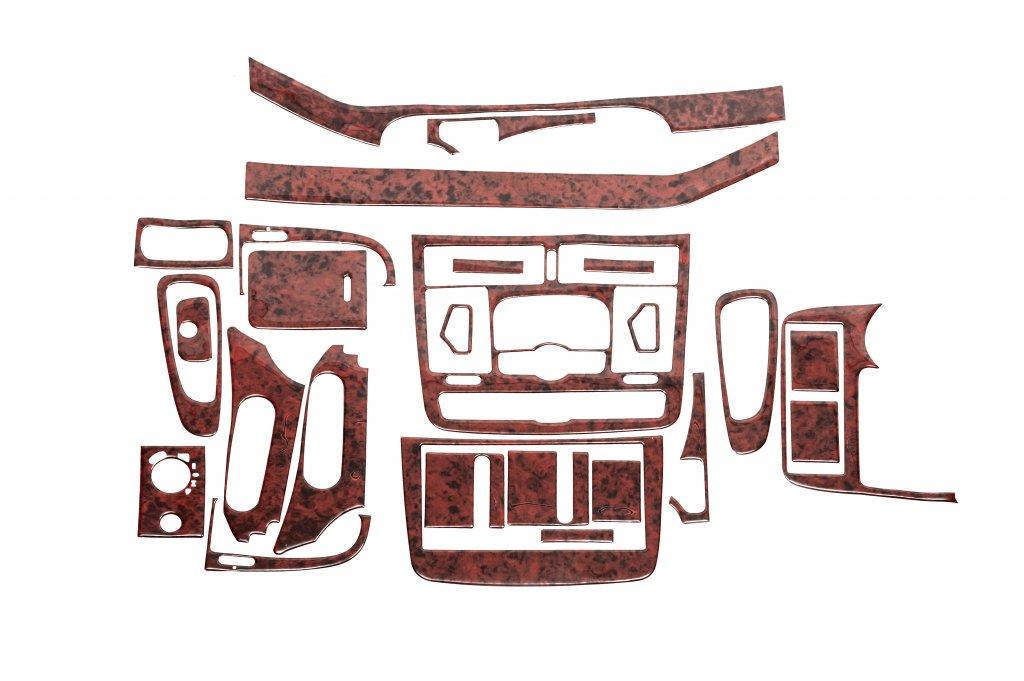 Накладки на панель Meric (Передняя часть -2025 вставки в салон) 2006-2014, Дерево для Mercedes Viano