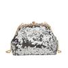 European and American Sequined Dinner Bags Spring and Summer New 2025 Fashionable Retro Texture Shoulder Chain Crossbody Small Square Bag Women