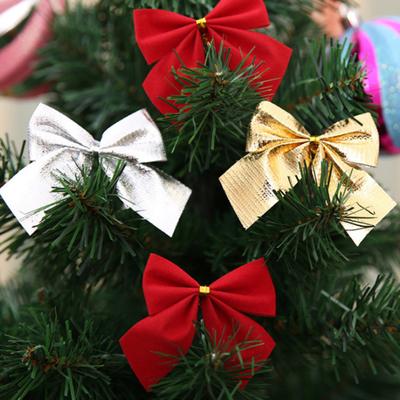 12ks Bowknot Vianočná svadobná ozdoba na stromček Závesná ozdoba Party Garden