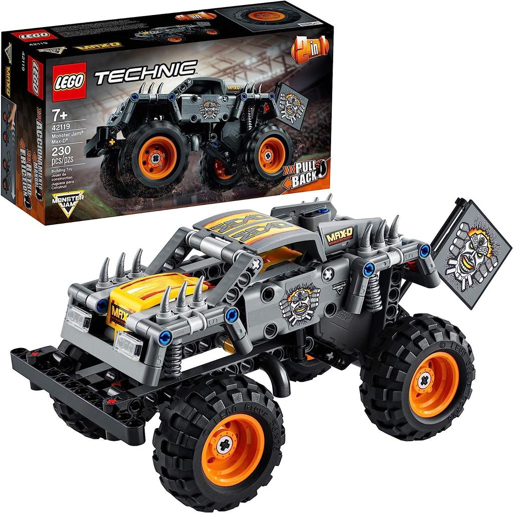 LEGO Technic Monster Jam Max-D 42119 Model Building Kit for Boys and Girls Who Love Monster Truck Toys, New (230 Pieces),Multicolor
