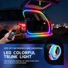 12V Dynamic Flowing Car Trunk RGB LED Strip High-Brightness Wiring Automatic Sensing Tailgate Light Strip Tool-Free Installation