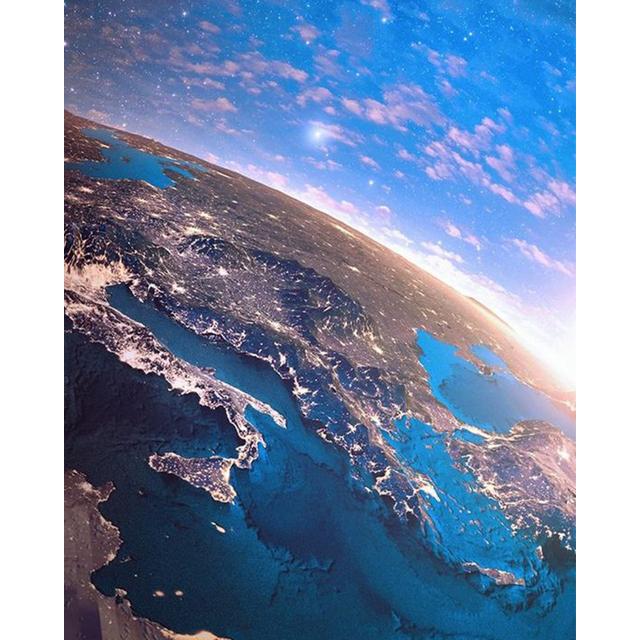 40x50cm Coloring By Numbers Tree Landscape Acrylic Drawing On Canvas Picture Planet HandPainted For Adults Kits Home Decor DIY