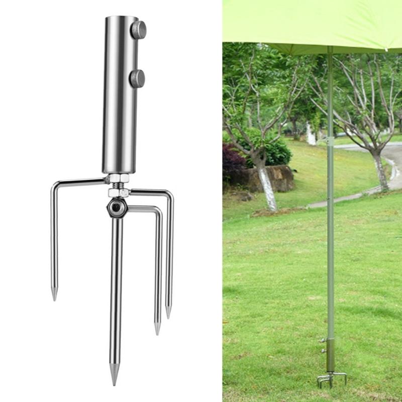 Umbrella Holder Stand Parasol Brackets for Beach Fishing Stainless Umbrella Sand Anchors Umbrella Stand