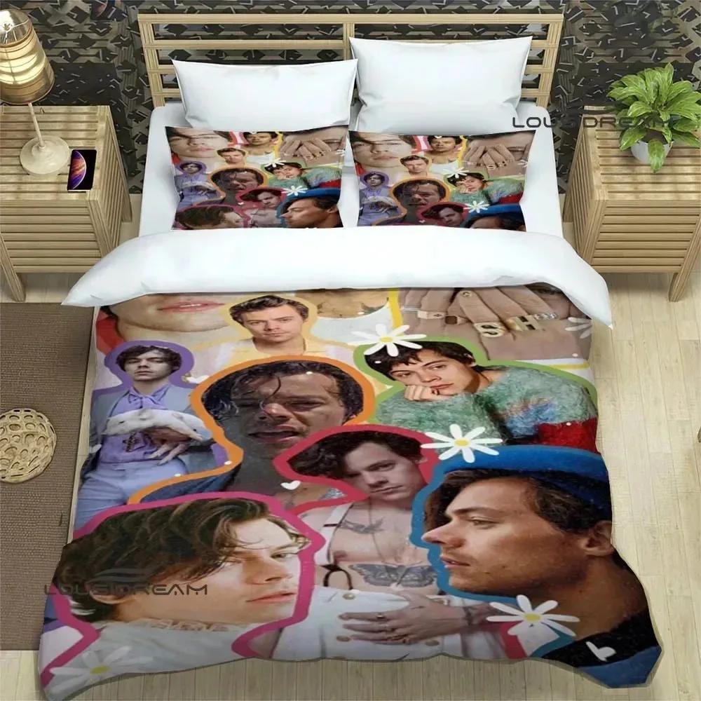 Dainininkas H-Harry-Styles Patalynės Komplektai Išskirtinis Lovos Reikmenų Rinkinys Užvalkalas Ant Antklodės Antklodės Rinkinys Patalynės Rinkinys Prabangi Gimtadienio Dovana