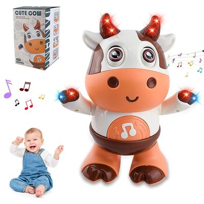 Tančící kravička pro miminka Elektrická hudební kráva se zábavnými písničkami a pohyby Interaktivní hračky pro miminka Roztomilý vánoční dárek pro batolata