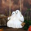 Romantics Ghostly Couple Swing Ornament Resins Halloween Garden Decors Indoor and Outdoor Weather Resistant Hanging Art 55KF