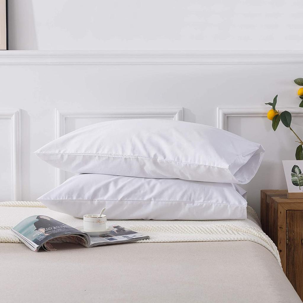 10 Pcs 100% Cotton White Color Bed Pillow Cover, Envelope Closure Pillow Case, Pillow Cover, Super Soft