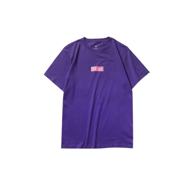 Vans Unisex Short Sleeve Logo Print Purple VN0A4MMC30X S