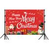Christmas Background Banner Polyester Festival Party Decor For Holiday Event
