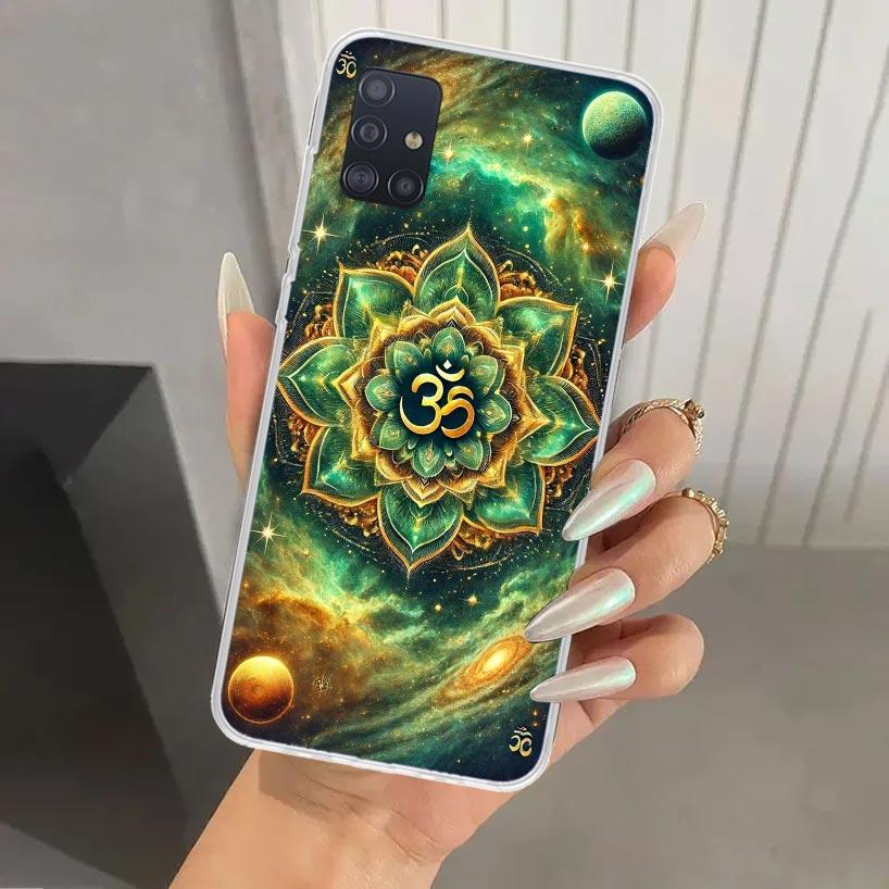 Mandala Chakra Insist Yoga Phone Case for Samsung Galaxy A52 A32 A22 A12 A02S A50S A30S A10S Note 20 Ultra 10 Plus S10 A31 A20 A