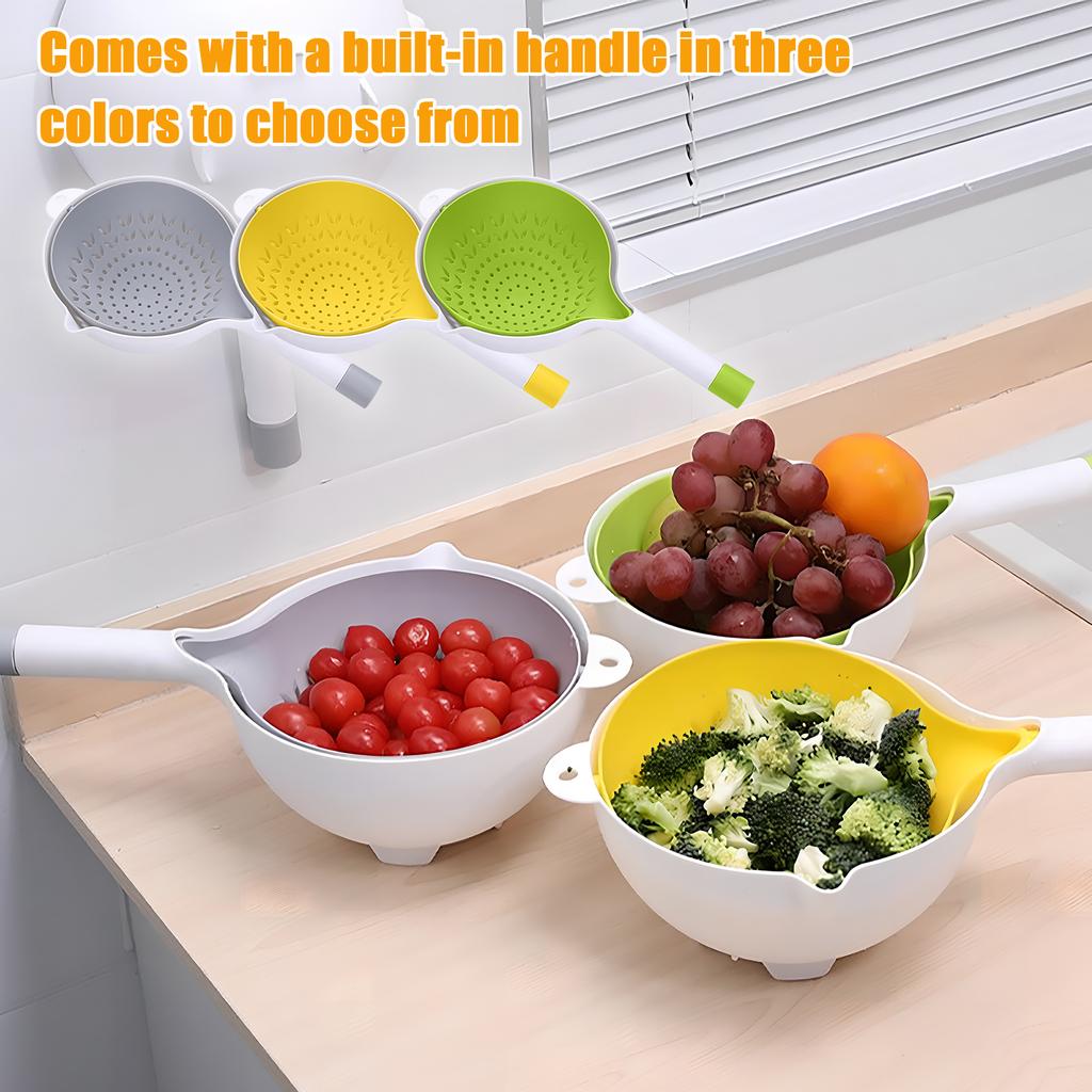 Double-layer Basket Vegetable Washing Basin Fruit Plate Living Room Home Creative Modern Net Red Style Kitchen
