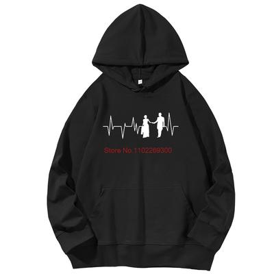 Dear Love Couples Heartbeat Funny Graphic Hooded Sweatshirts Spring Autumn Unisex Hooded Shirt Pullover Hoodies Printed Sweater