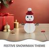 Snowman Centerpiece Table Decorations 3D Paper Christmas Snowman Decor Handmade Ornament Winter Decor for Party Shelf Desk