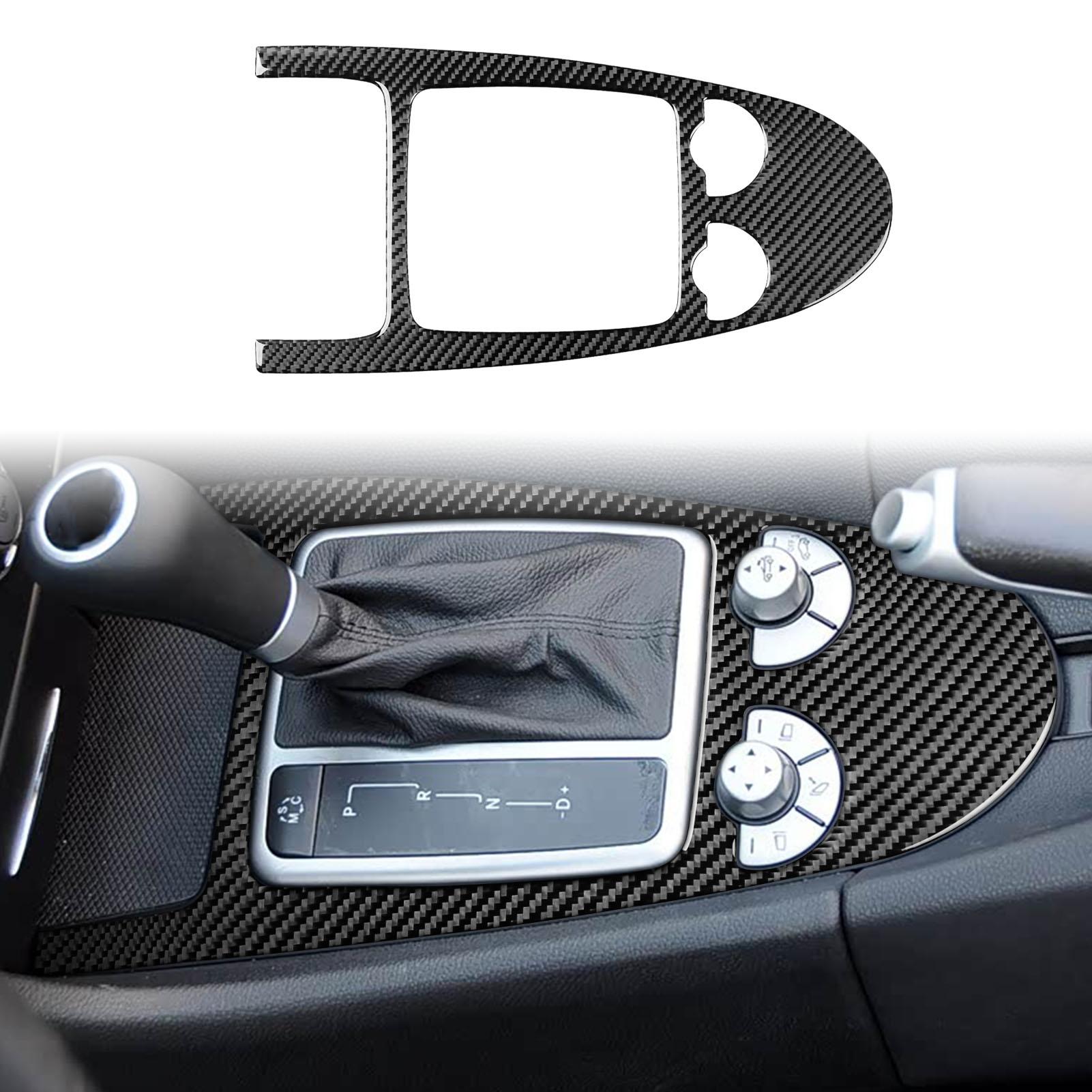 

Real Soft Carbon Fiber Trim Sticker Car Central Control Gear Shift For Mercedes Benz SLK R171 2004 2005 2006 2007 2008 2009 2010