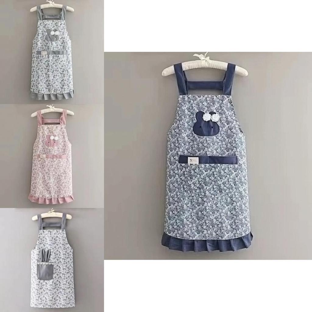 Floral Print Apron With Adjustable Straps For Kitchen And Home Decor