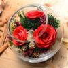 Thailand Red Rose Preserved Flower with Glass Cover – Valentine's and Christmas Gift