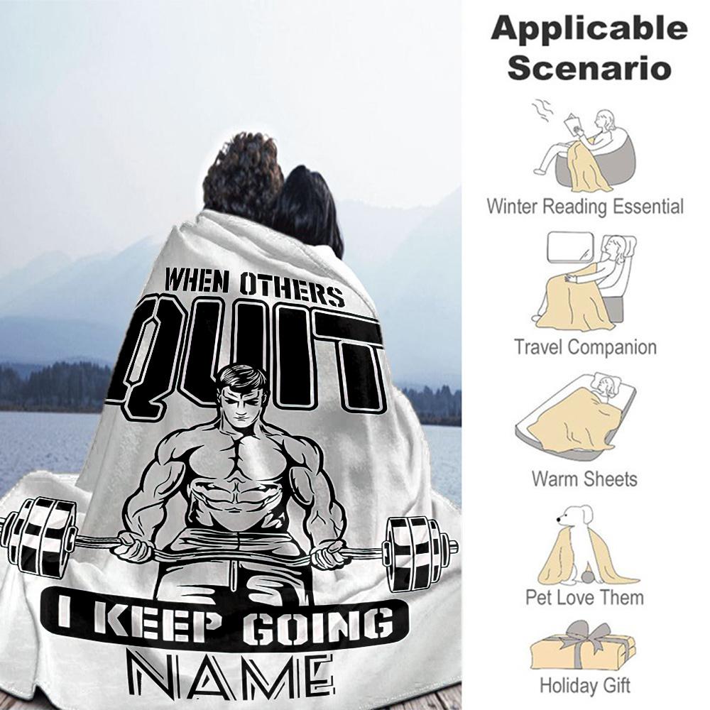 Exercise Personalized Text Blanket Multi-purpose Personalized Blanket Ultra-Soft Suitable for Livingroom Sofa Seaside Home Decor for All Occasions