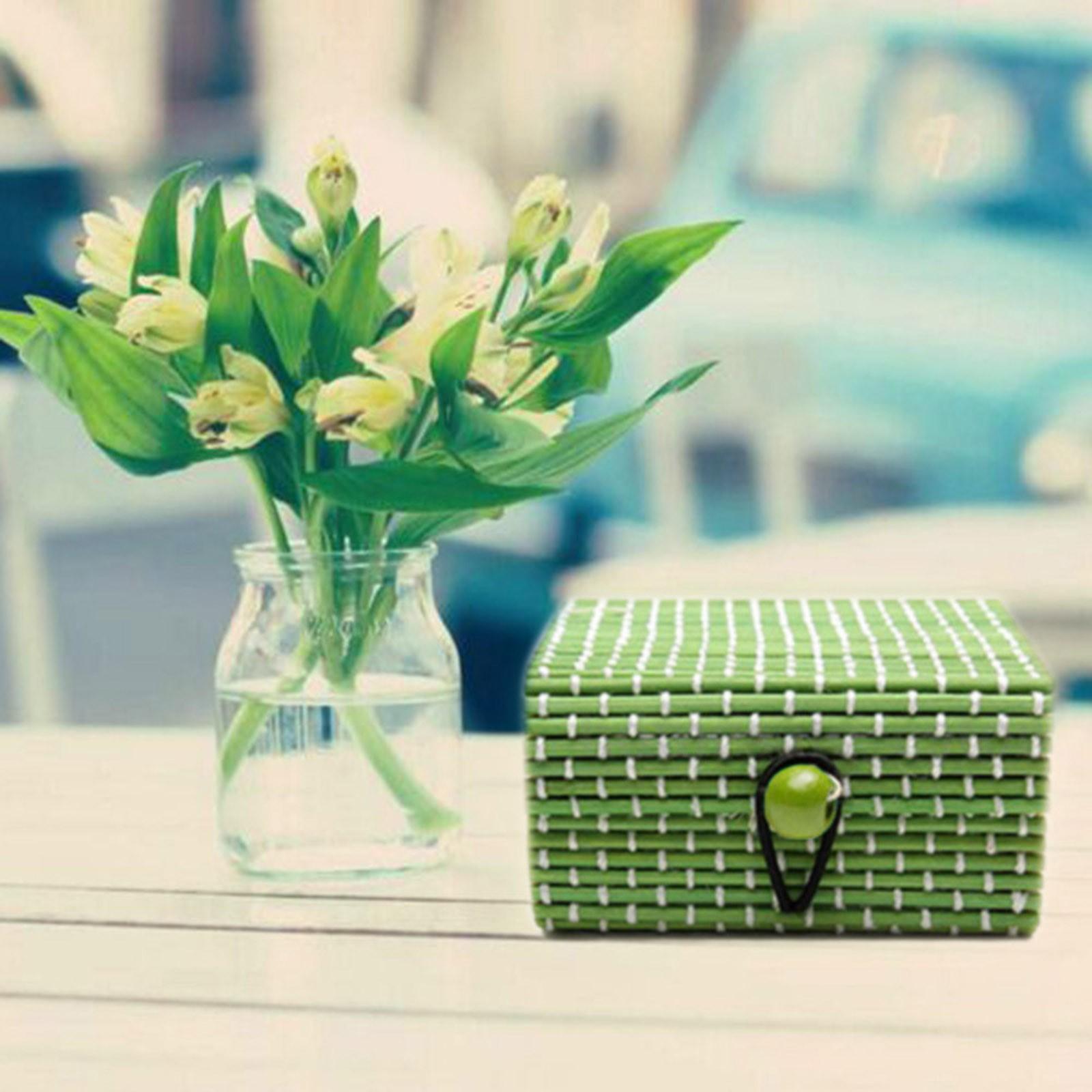 

Ring Necklace Earrings Wooden Case Jewelry Storage Boxes Holder Posh