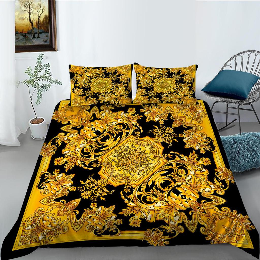 3D Digital Printed Home Bedding Set, Bedroom Bedding and Pillowcase Set, Single/double Bed, Full Size Home Decoration