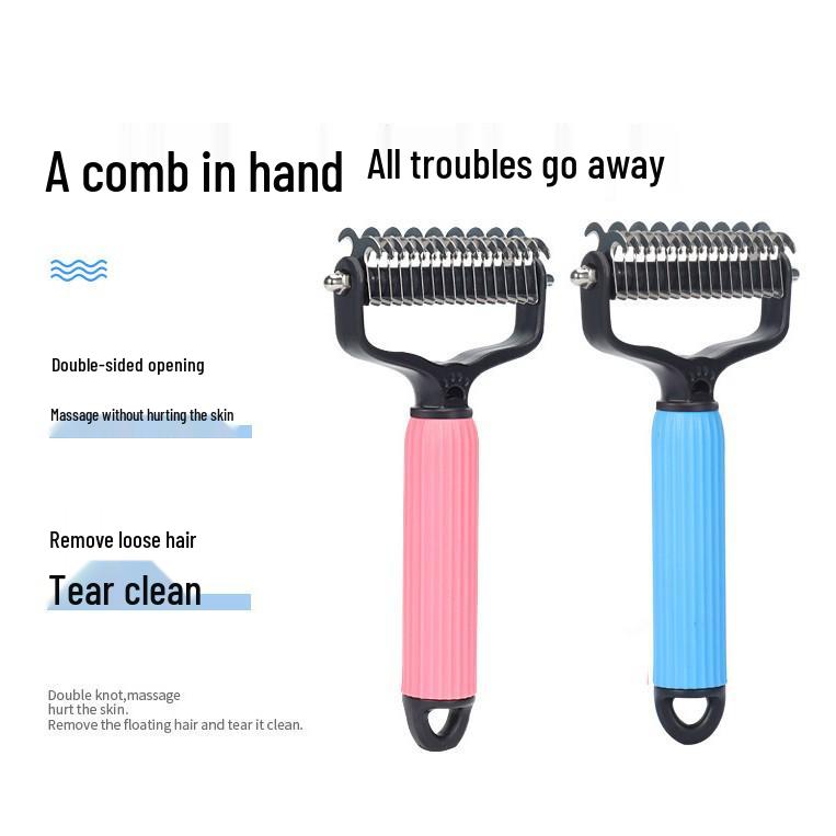 Pet Deshedding & Grooming Comb for Cats and Dogs